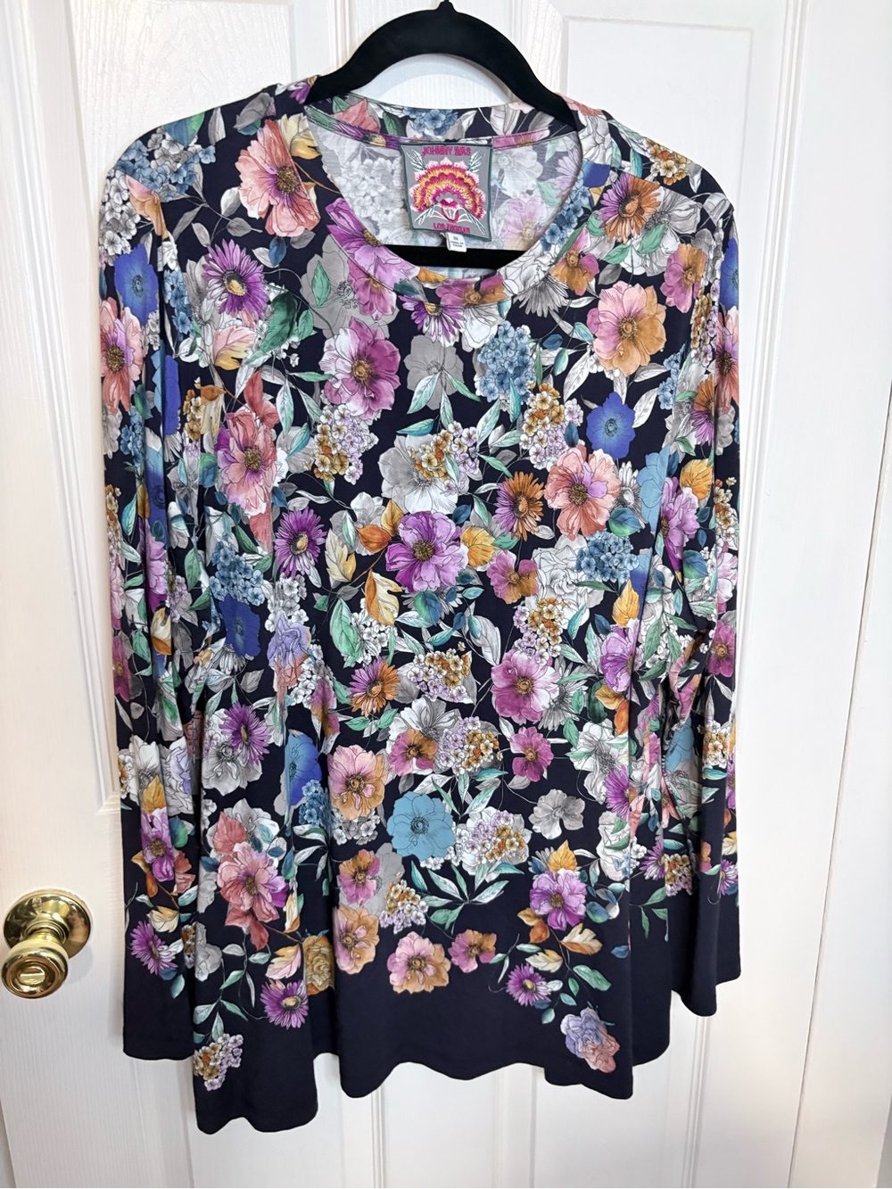 Johnny Was Fall Dance Favorite Long Sleeve Crew Neck Swing Tee 2X - Picture 3 of 9